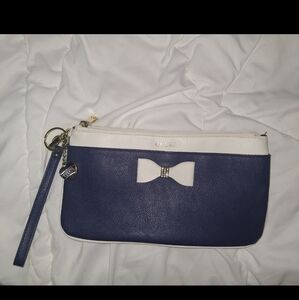 GUESS Blue and Cream Wristlet
